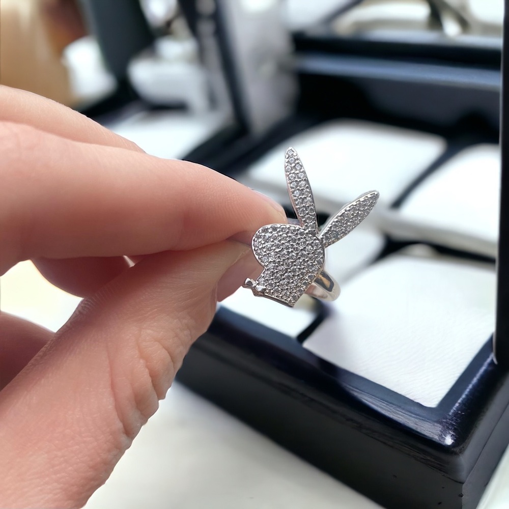 Playboy Rhinestone Ring - Picture 2 of 3